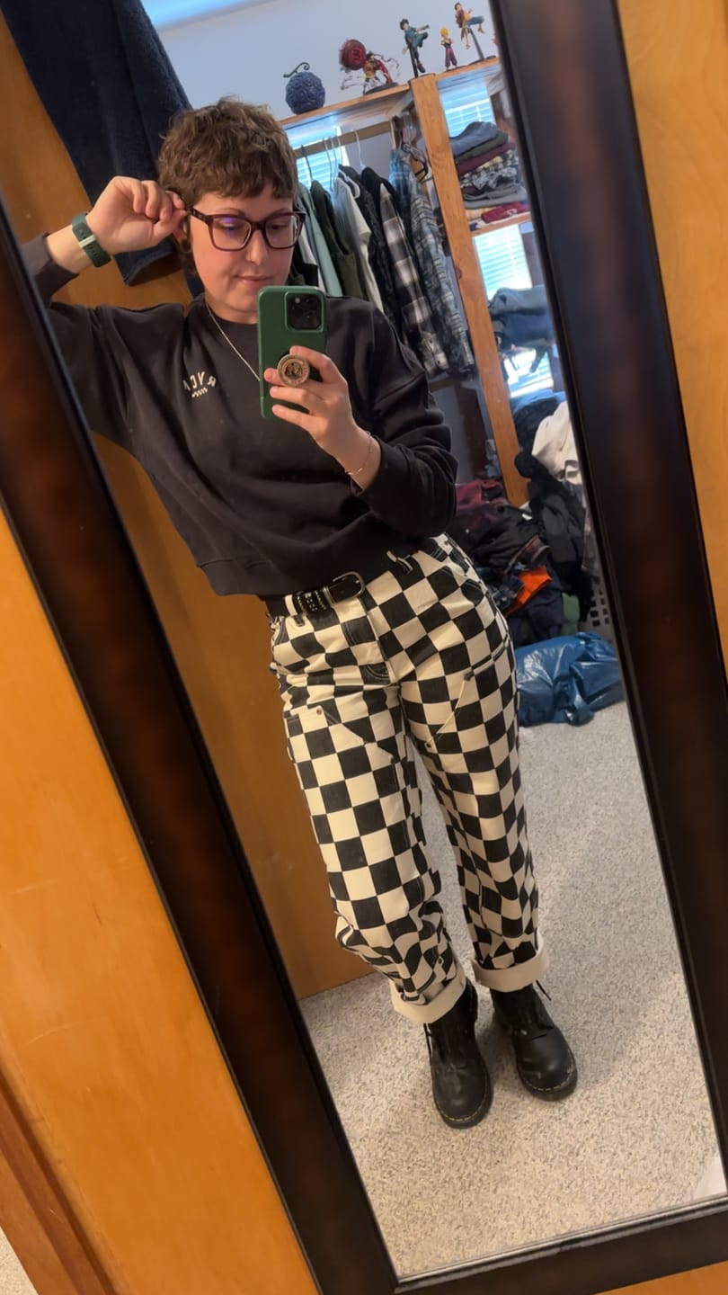 Customer photo review of Gravedigger Carpenter Pant - Checkered