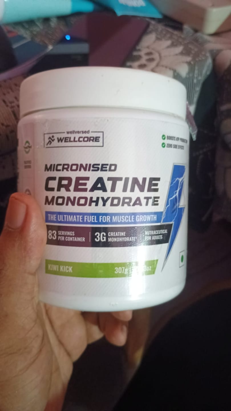 Customer photo review of Wellcore - Pure Micronised Creatine Monohydrate | Kiwi Kick (307g, 83 servings)