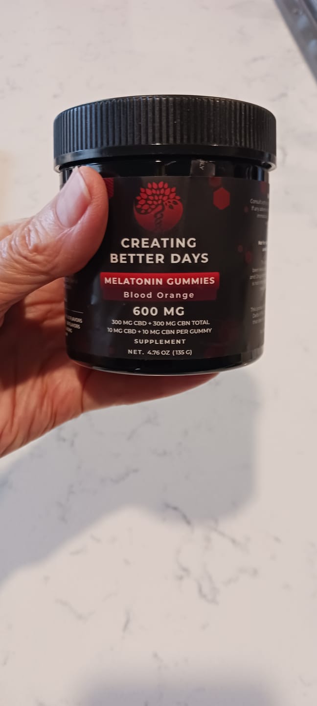 Customer photo review of Blood Orange Melatonin CBD + CBN Gummies 600 MG