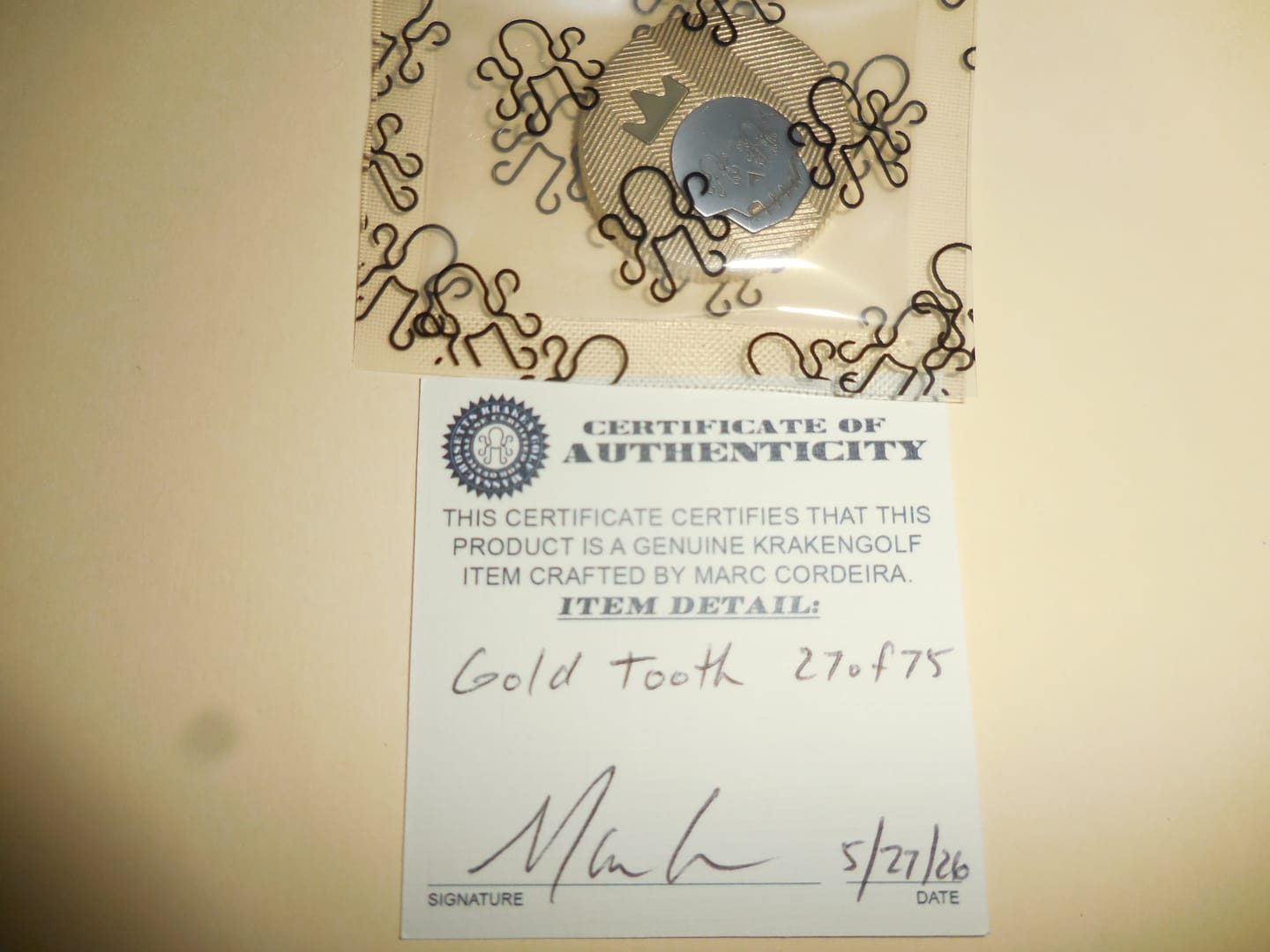 Customer photo review of 💀👑 The Gold Tooth