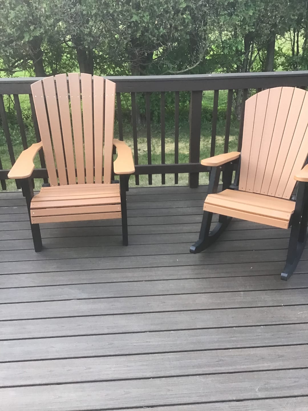 Customer photo review of DURAWEATHER POLY® Adirondack Porch Rocker Lakeside