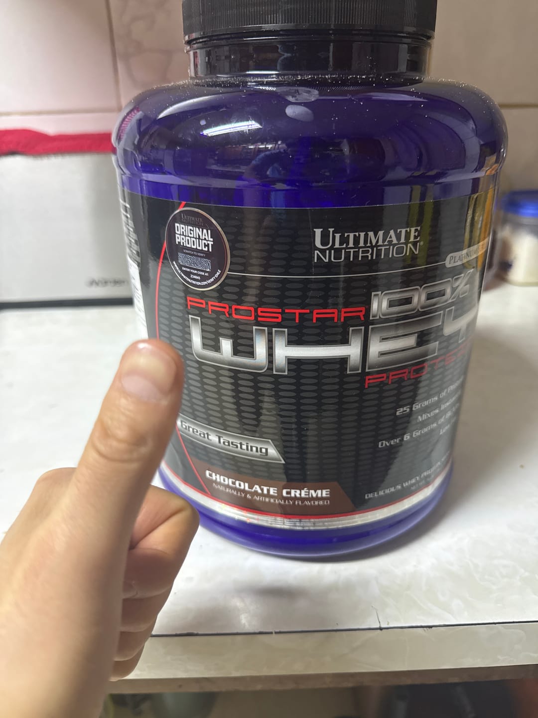 Customer photo review of Prostar Whey Protein 5 lbs