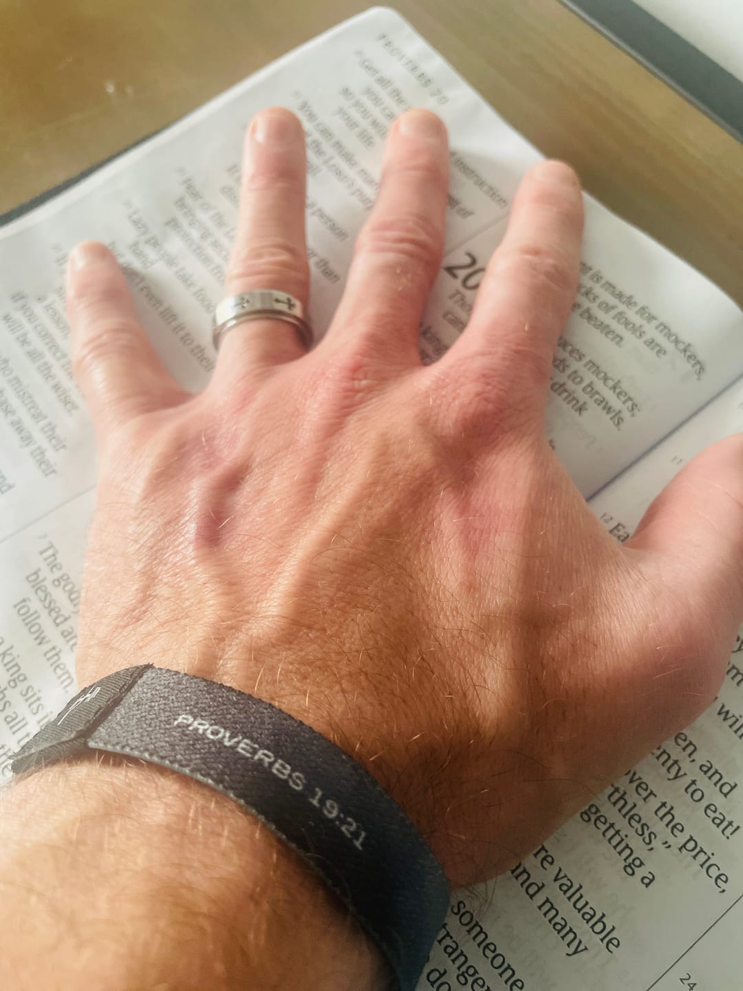 Customer photo review of Daily Bible Verse Wristband
