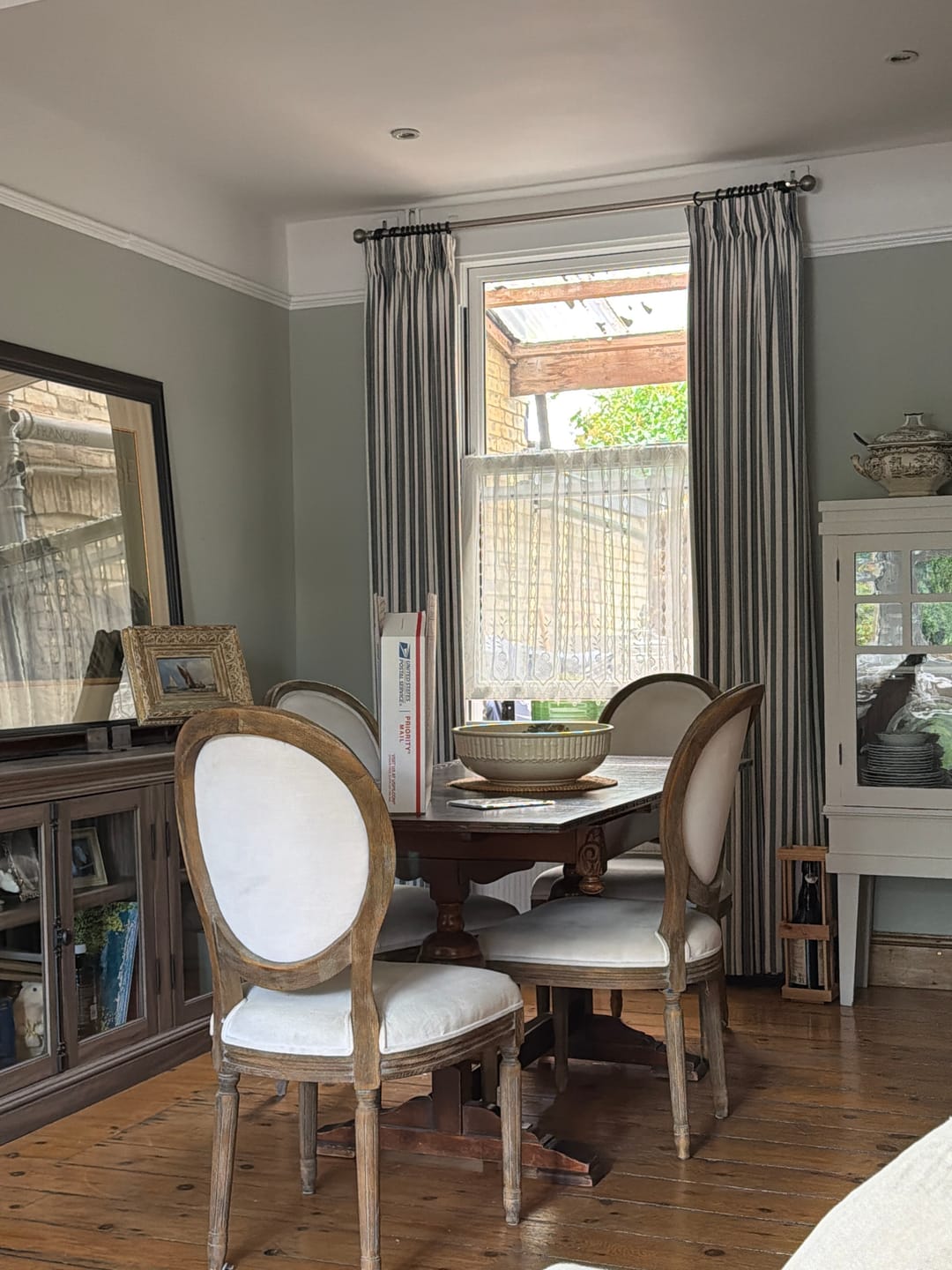 Customer photo review of Colette Thermal Stripe Linen Curtains