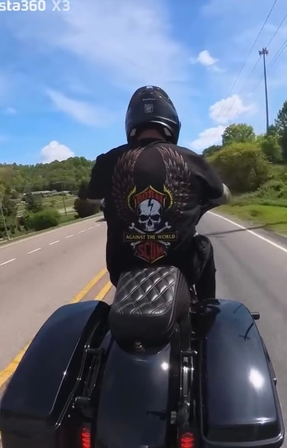 Customer photo review of AGAINST THE WORLD T-SHIRT