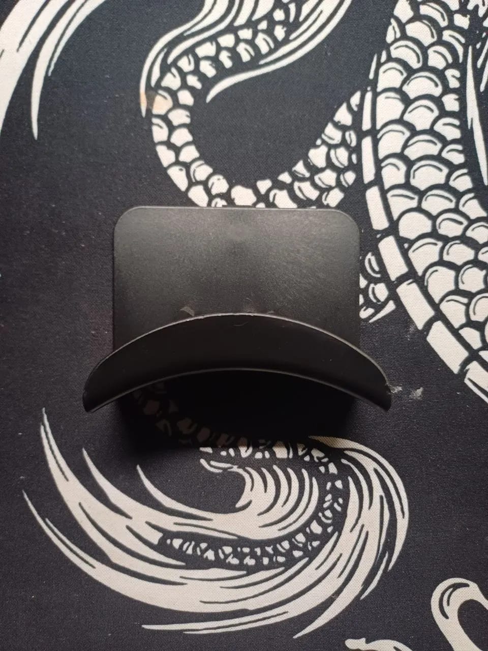 Customer photo review of Universal Headphone Stand – Under-Desk Headset Hanger