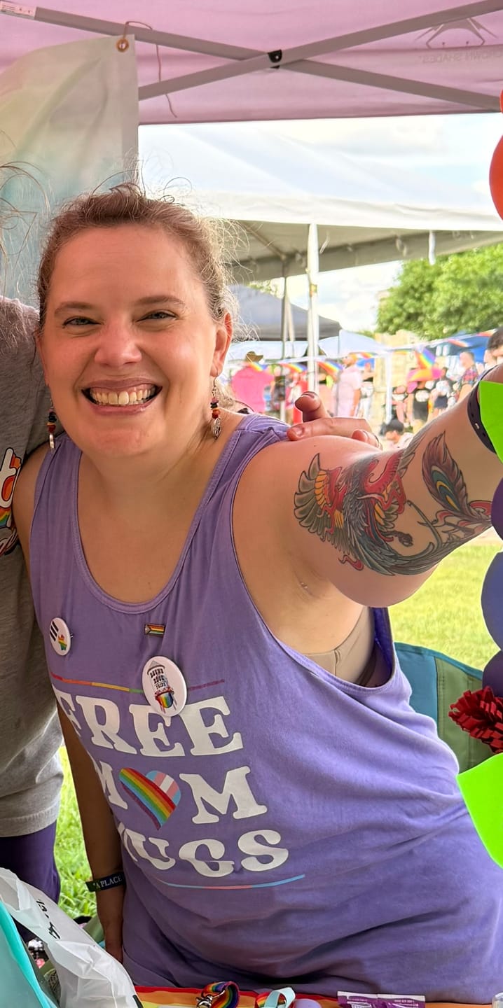 Customer photo review of Free Mom Hugs Unisex Garment-Dyed Tank Top