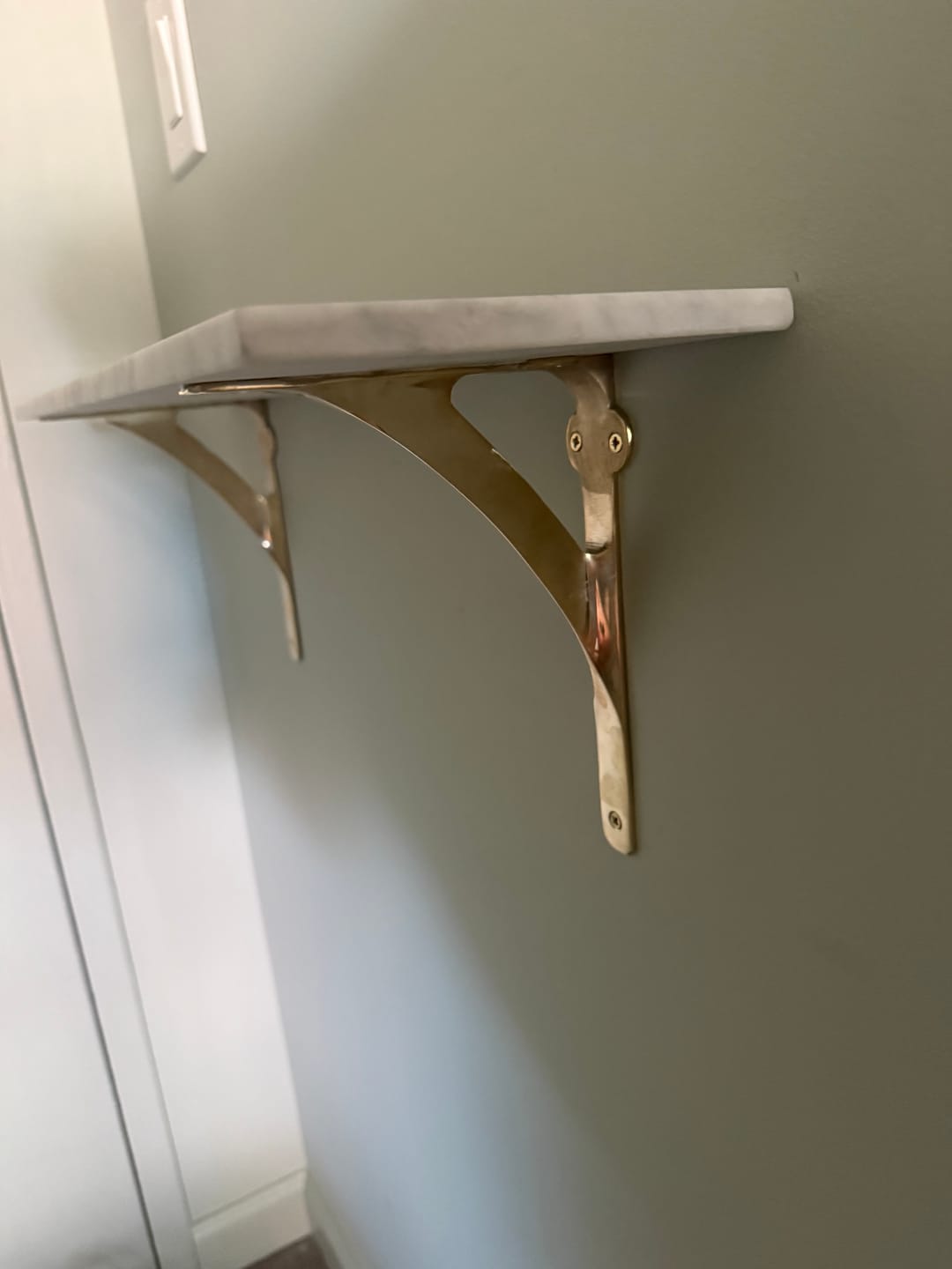 Customer photo review of Classic Shelf Bracket - Unlacquered Brass Polished