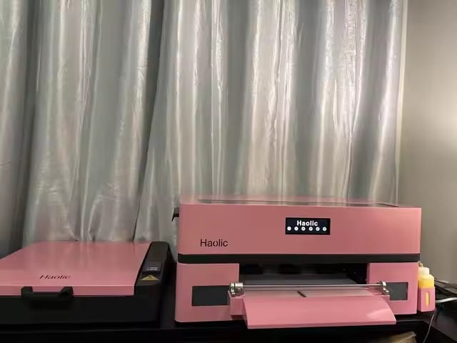 Customer photo review of Haolic 13" Pink A3 XP-1 Pro DTF Printer