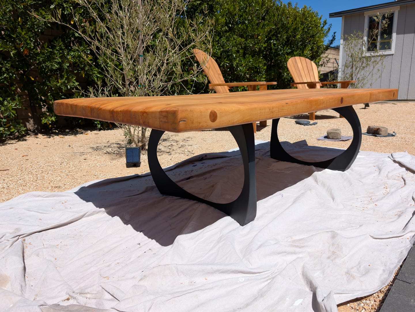 Customer photo review of Coffee Table Legs 212 Cleo 16" H Handcrafted DIY for Live Edge Wood Slap Woodworking