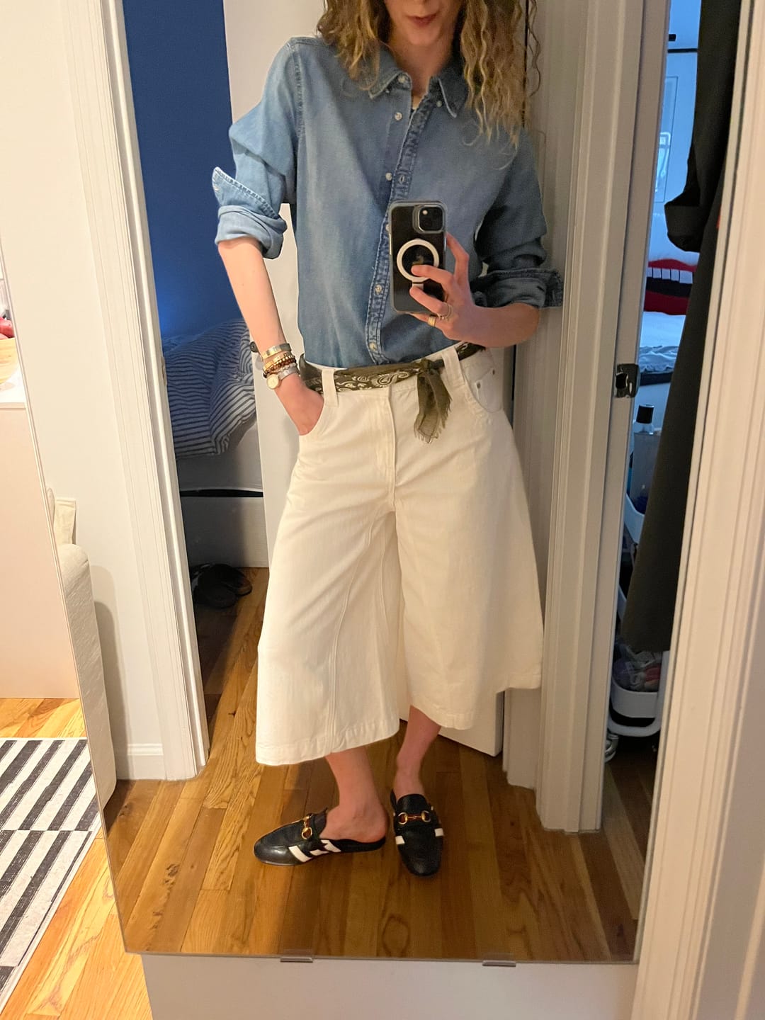 Customer photo review of LT26040 White Denim Culottes