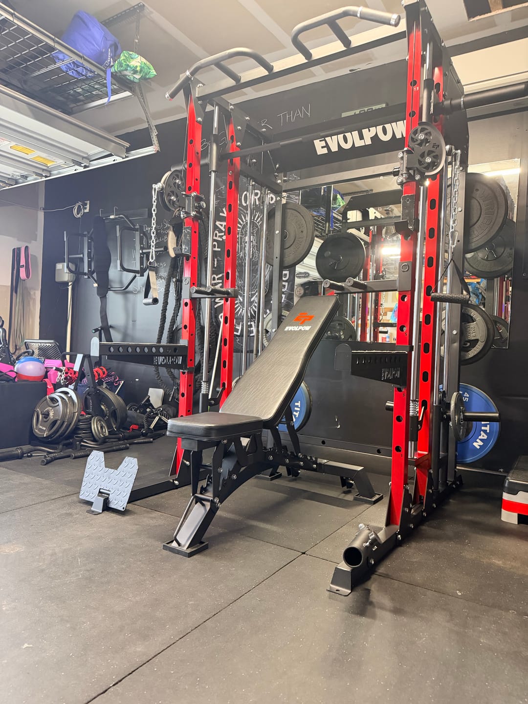 Customer photo review of EVOLPOW M2B Brute All-In-One Smith Machine Home Gym