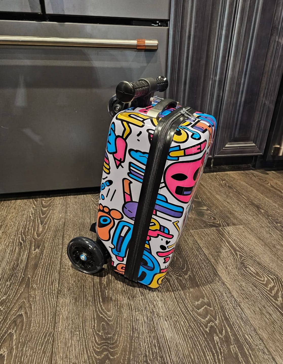 Customer photo review of Graffiti Detachable Scooter Luggage