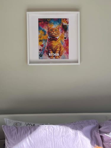 Customer photo review of Personalised Poster With Dog or Cat - Graffiti