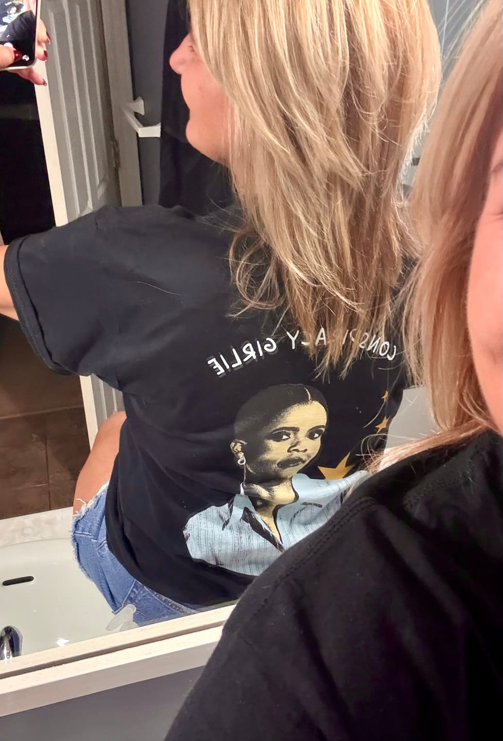Customer photo review of Conspiracy Girlie T-Shirt