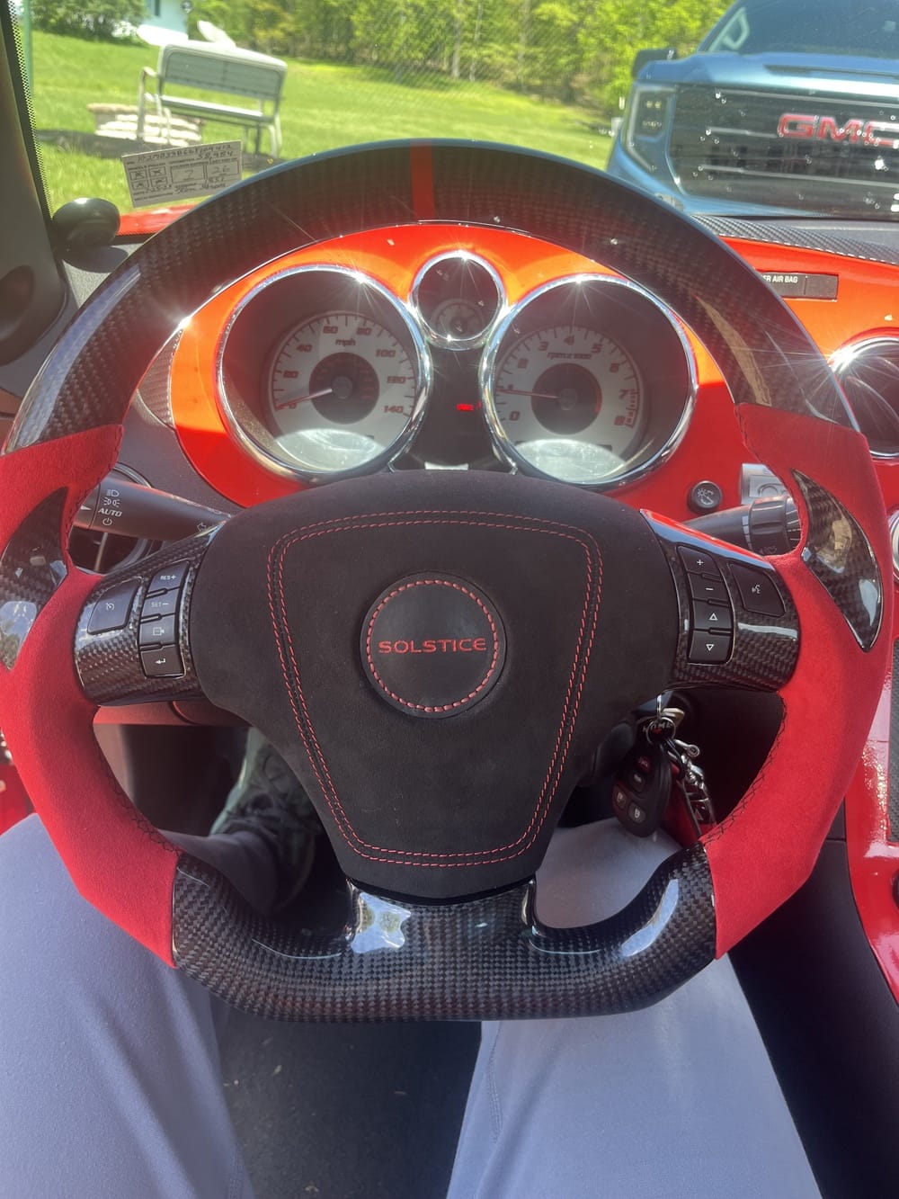 Customer photo review of [Customizable] 2006-2011 C6 Chevy Corvette Carbon Fiber LED Steering Wheel