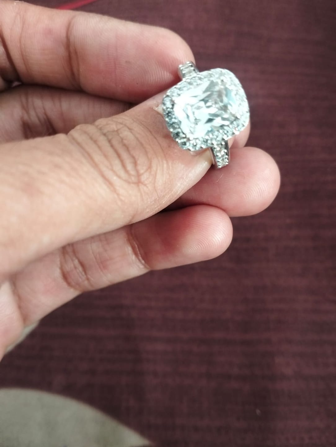 Customer photo review of Silver Classic Solitaire Ring