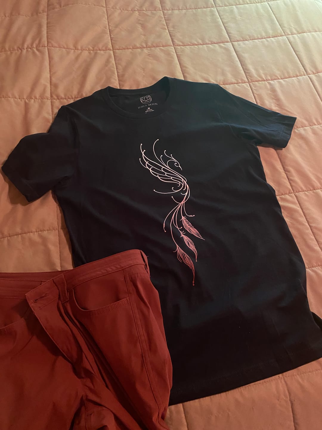 Customer photo review of Line Art Phoenix Tee