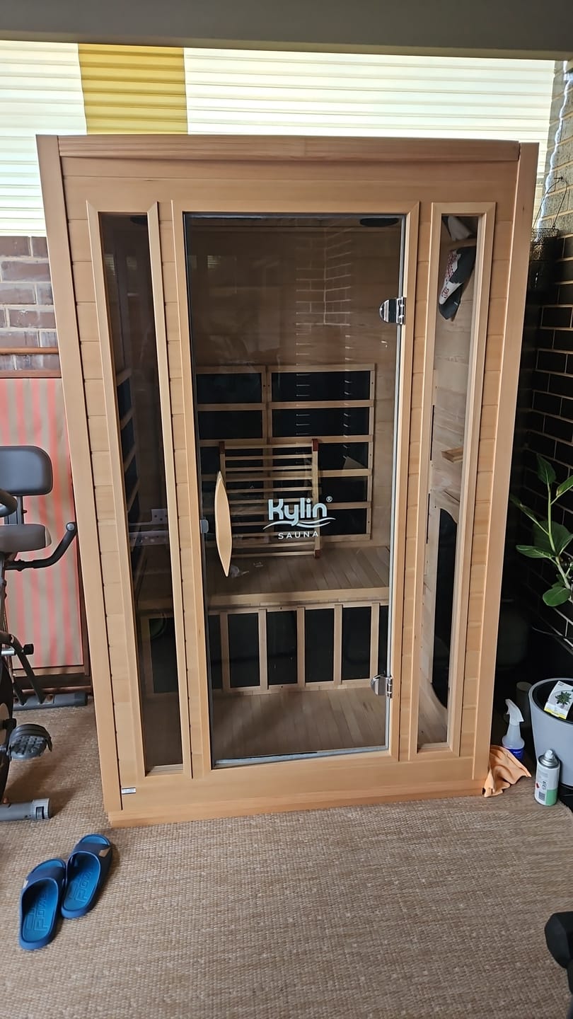 Customer photo review of Kylin Full Spectrum Low EMF Carbon Far Infrared Sauna 2 people - K8200 FS