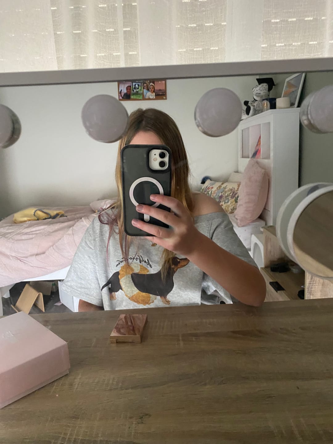 Customer photo review of Aelfric Eden Dachshund Off-The-Shoulder Tee