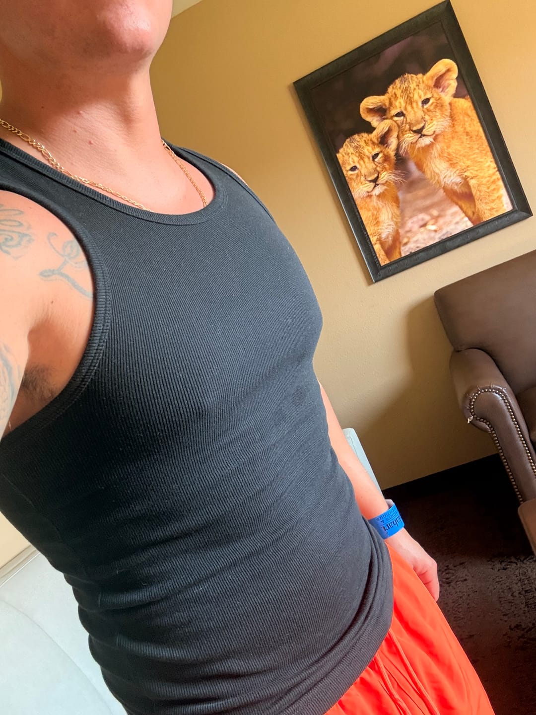 Customer photo review of Premium Ultra-Soft Cotton Fitted Tank 3 Pack