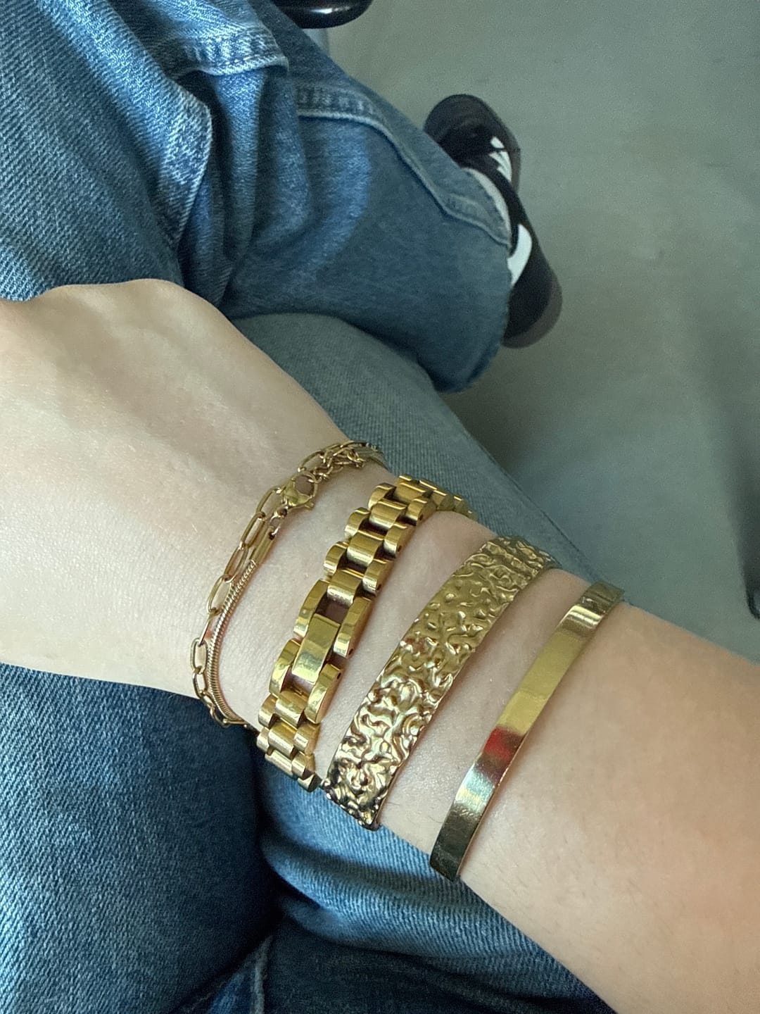 Customer photo review of Premium Wavelink Armband 18K Vergoldet