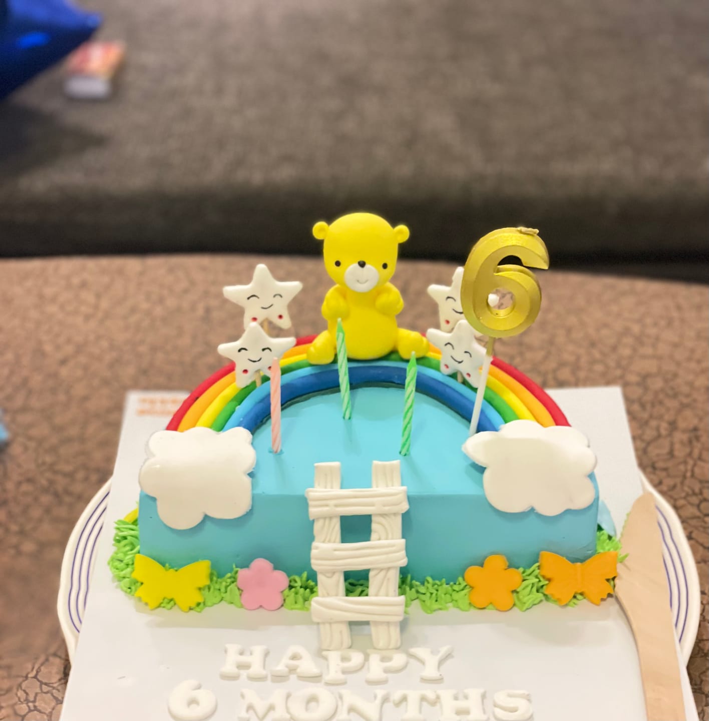 Customer photo review of Teddy Half Design Cake