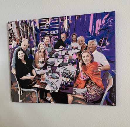 Customer photo review of Custom Paint By Numbers - Personalized Portraits Art