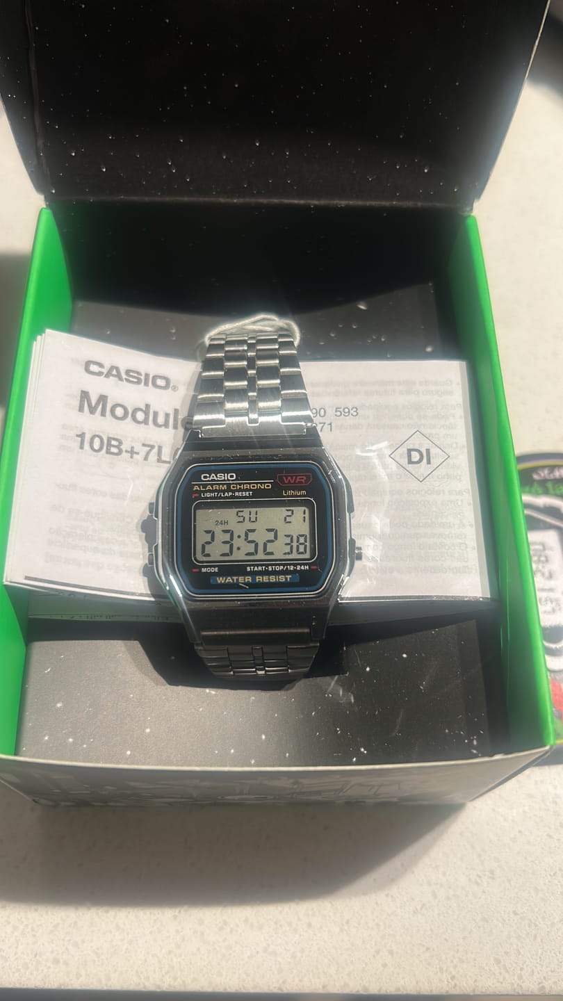 Customer photo review of Reloj Casio Vintage A159WA-N1DF Plateado MADE IN JAPAN