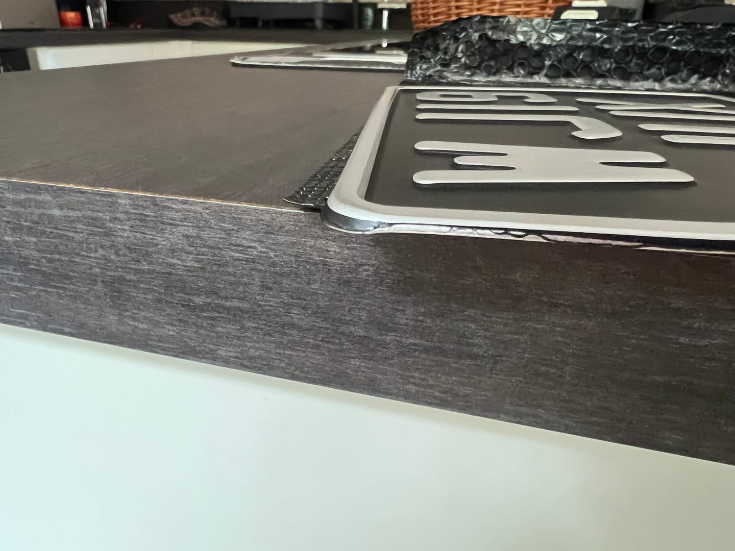 Customer photo review of Classic Metal Pressed 7×5 Motorbike Number Plate