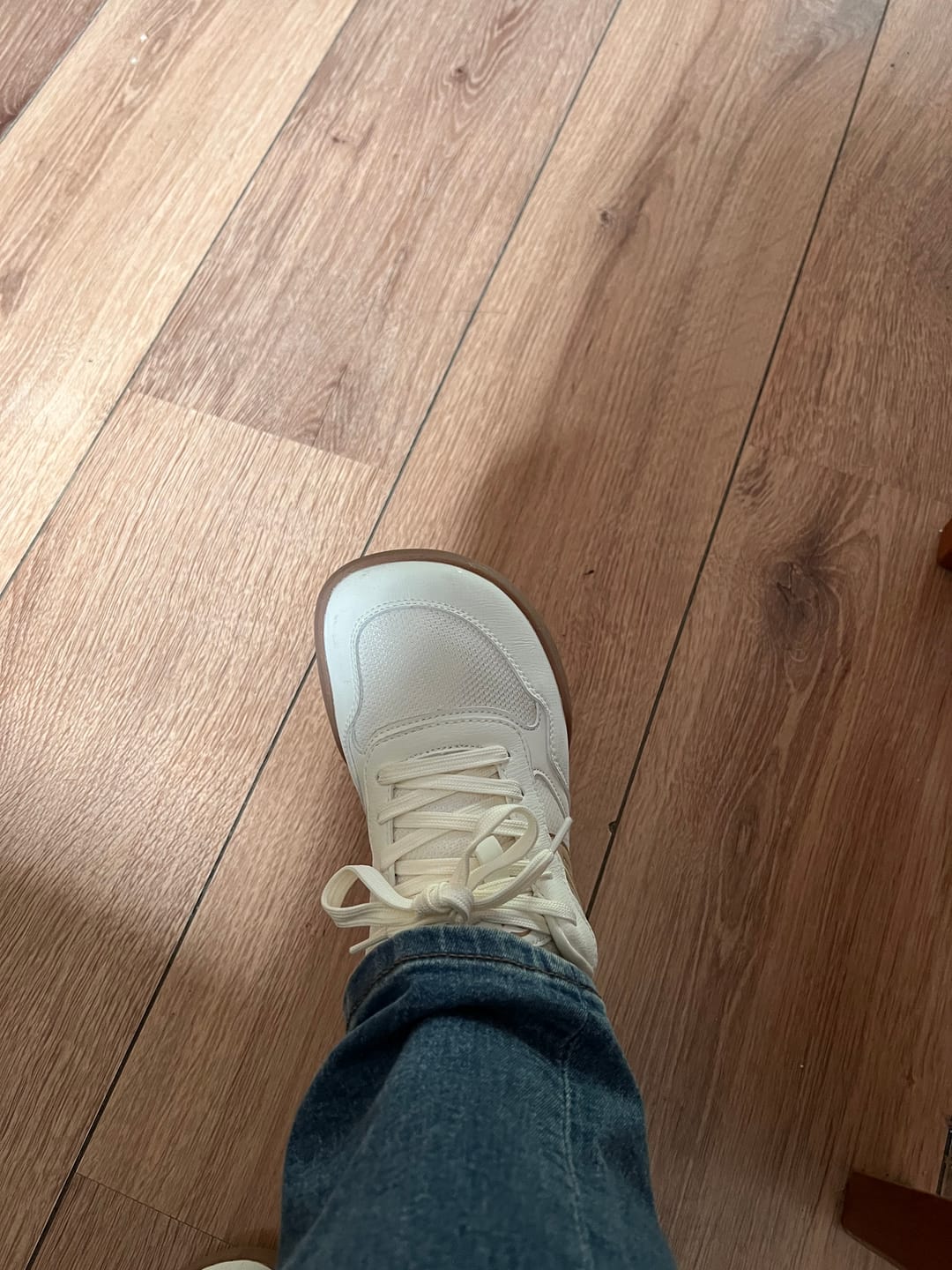 Customer photo review of Heather - Wide Toe Sneakers