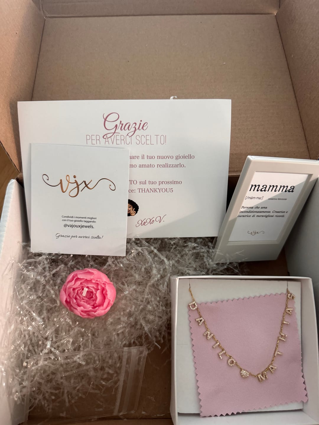 Customer photo review of Collana MINI LETTERS BRIGHT