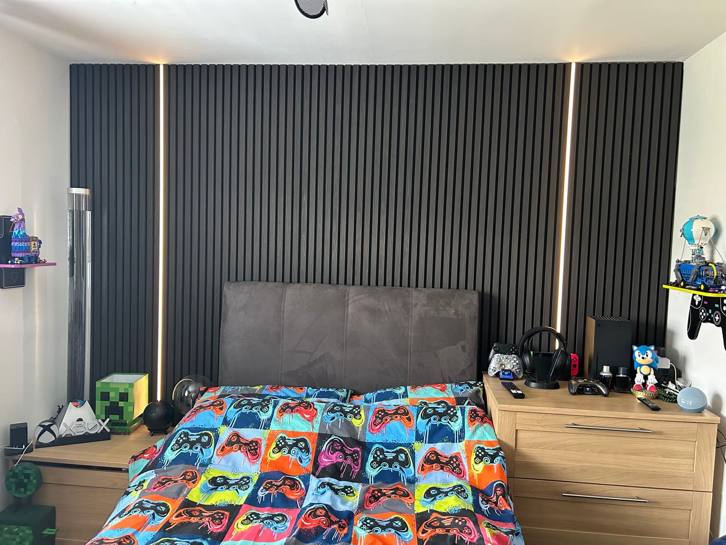 Customer photo review of LED Strip Lighting Kit For Slat Wall Panels – 2-Pack