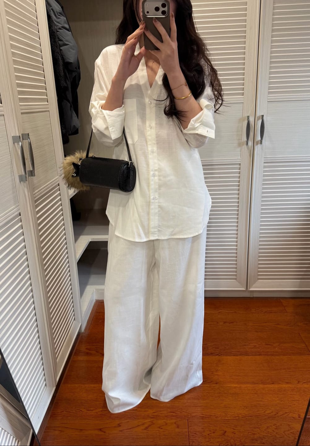 Customer photo review of 0122stepll Linen Shirt & Relaxed Pants Set