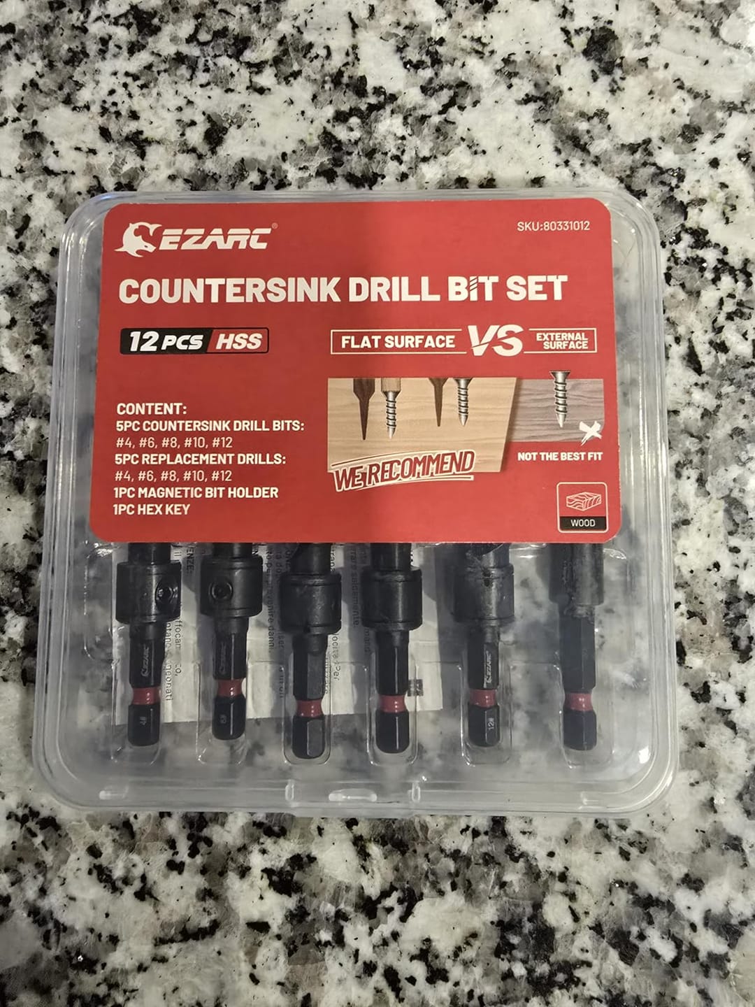 Customer photo review of 12PCS Two-Flute Titanium-coated Countersink Drill Bit Set with Storage Box