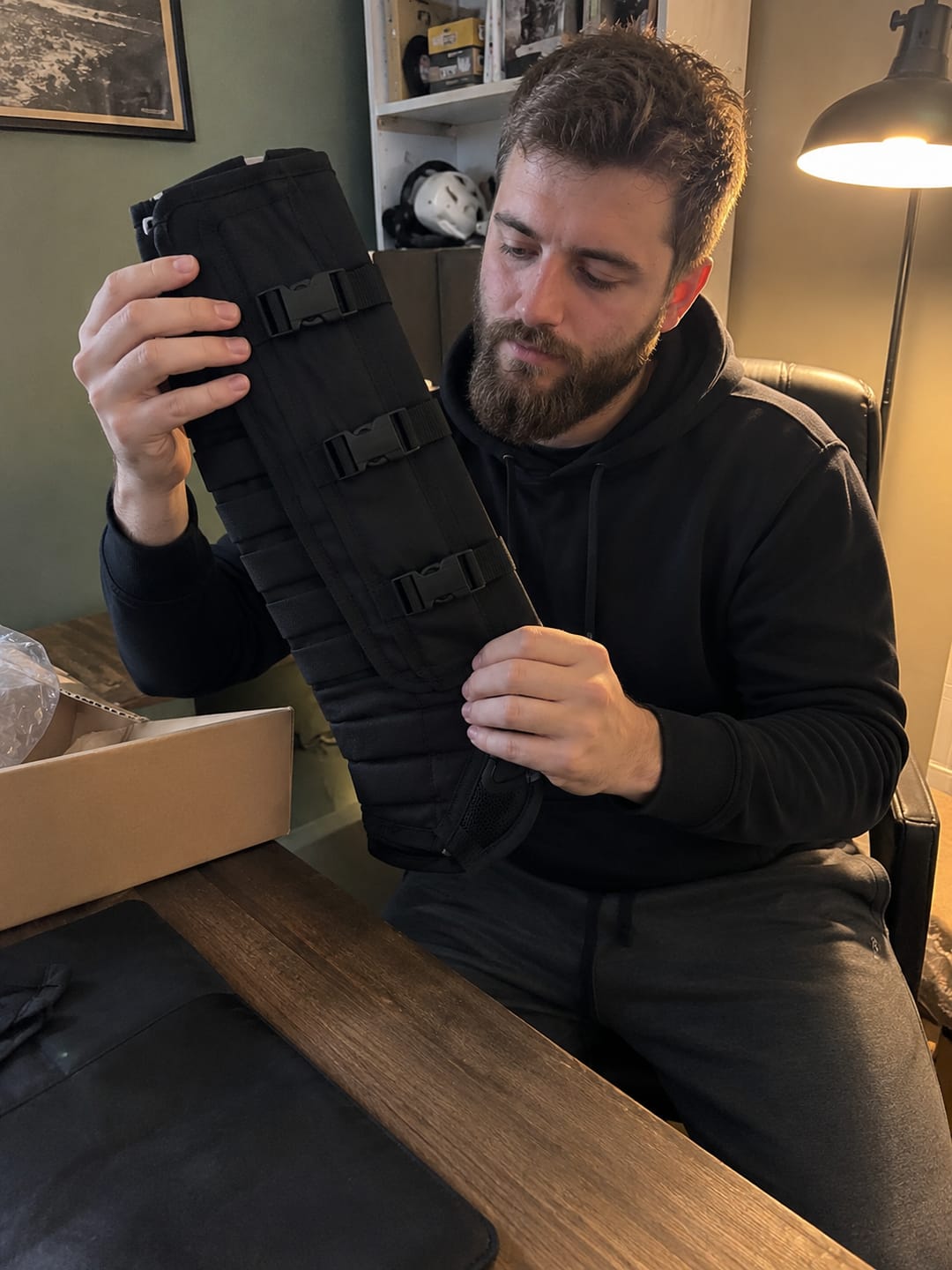 Customer photo review of Tactical Leg Gaiters|Snake & Thorn Proof