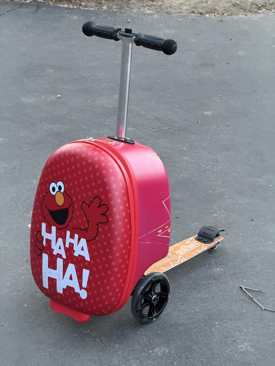 Customer photo review of Elmo Detachable Scooter Luggage