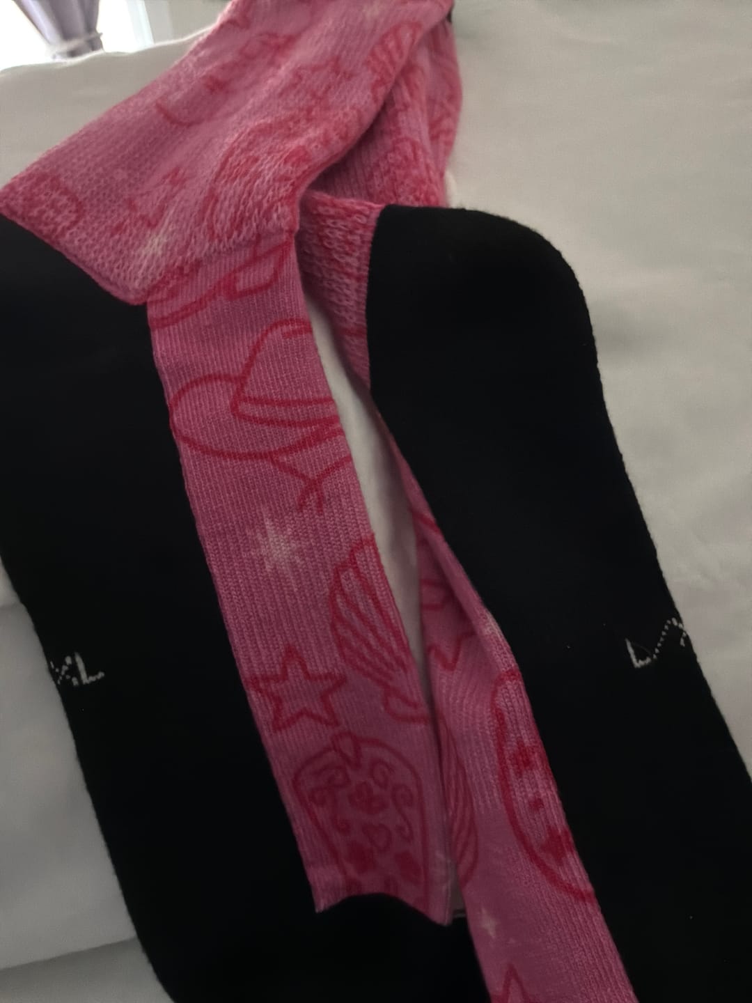 Customer photo review of Coral Daisy EasyStretch™ Socks