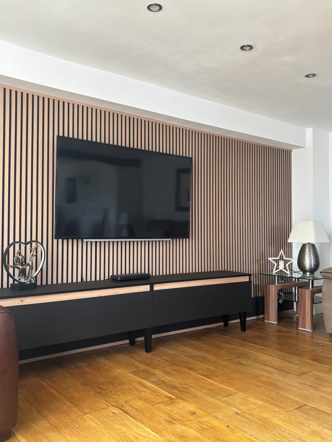 Customer photo review of Premium Acoustic Slatted Wall Panel (Multiple Colours)