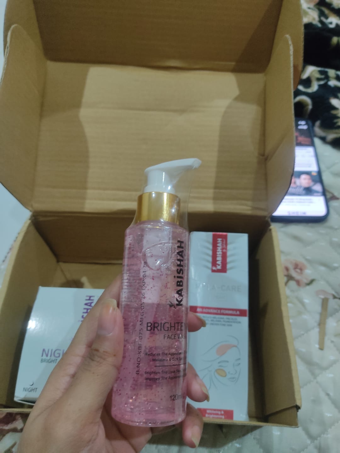 Customer photo review of Pigmentation Bundle: Face Wash & Melasma Cream Duo