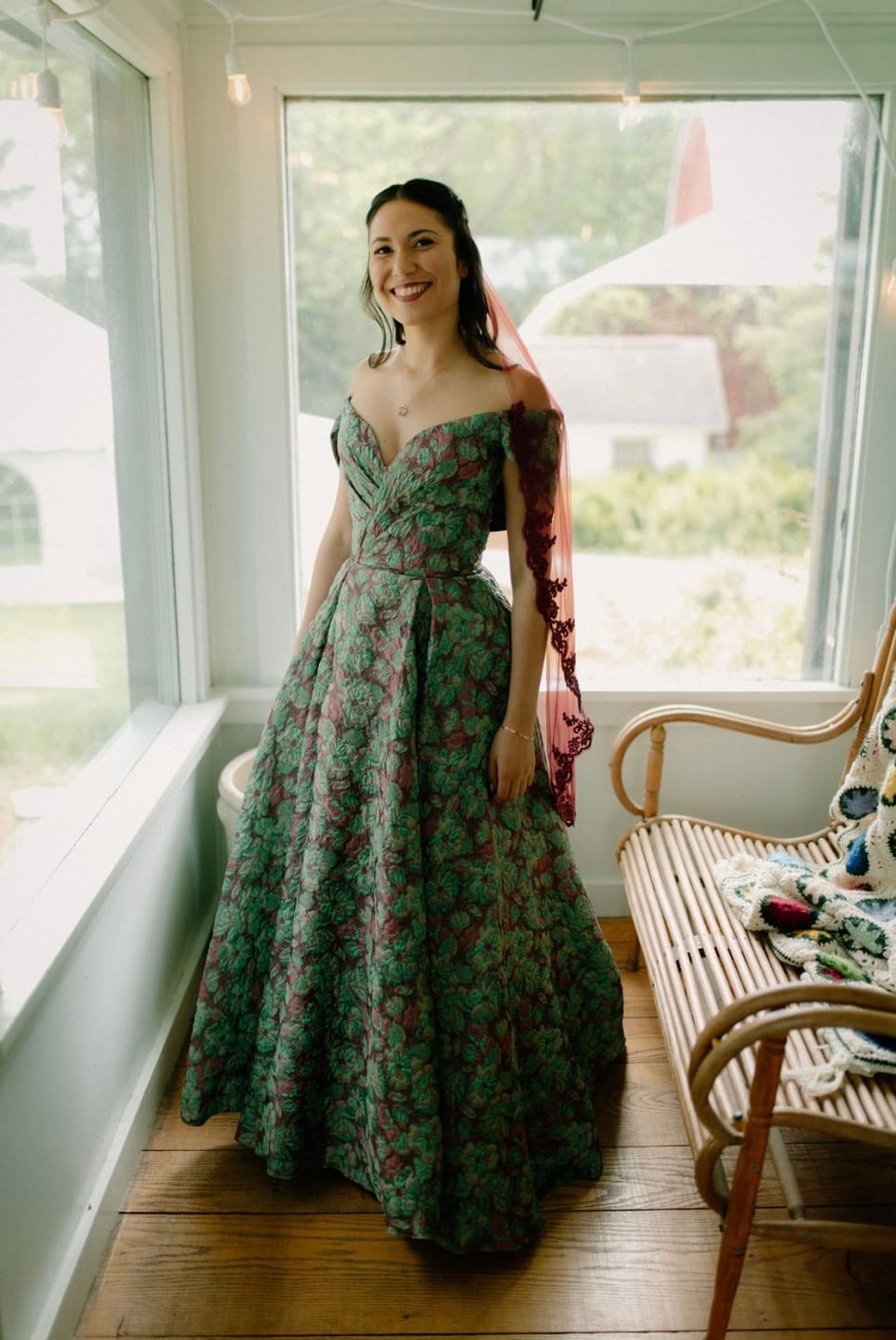 Customer photo review of Rosemarie Brocade Gown