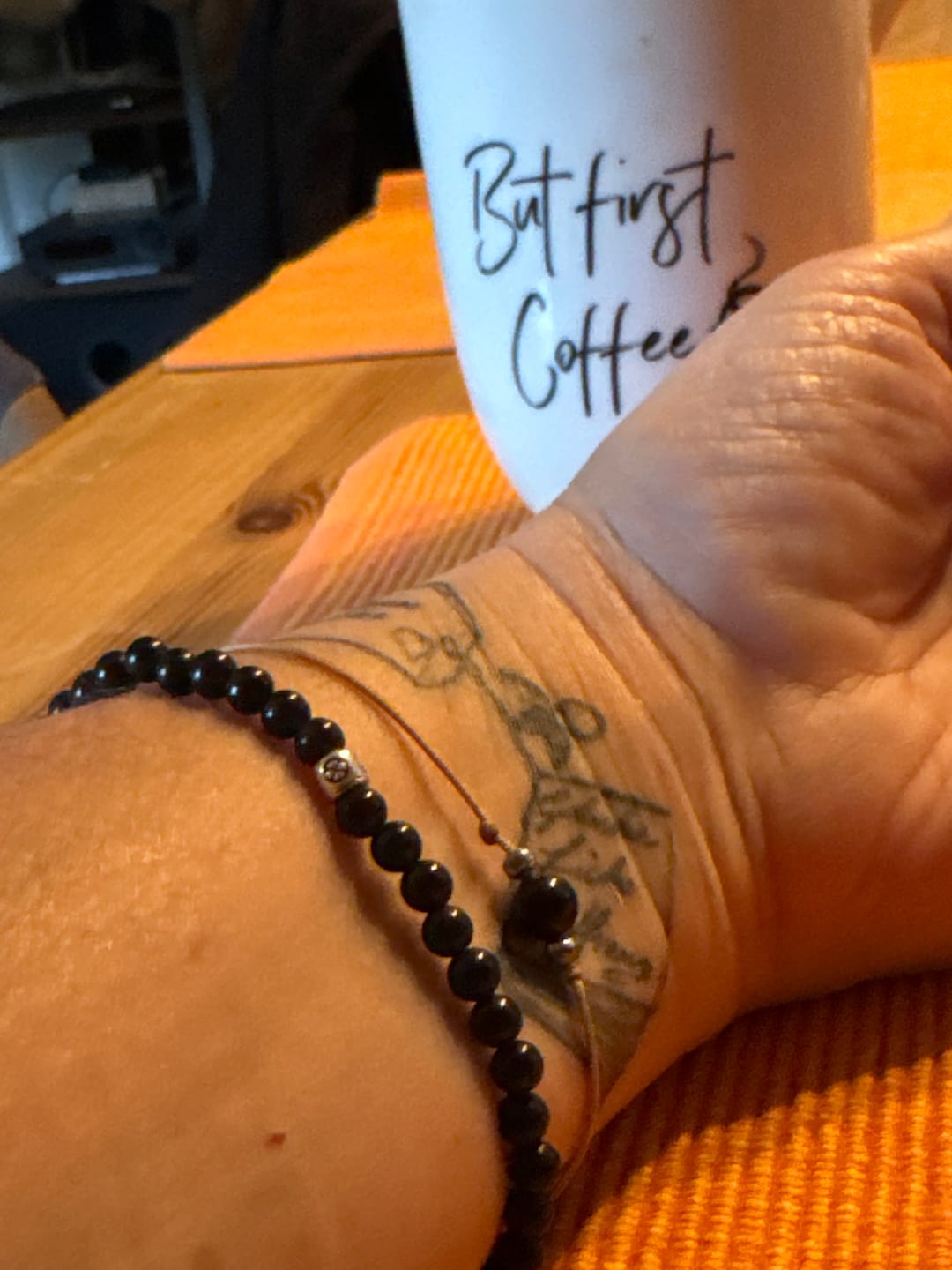 Customer photo review of Obsidian Armband - Perlen