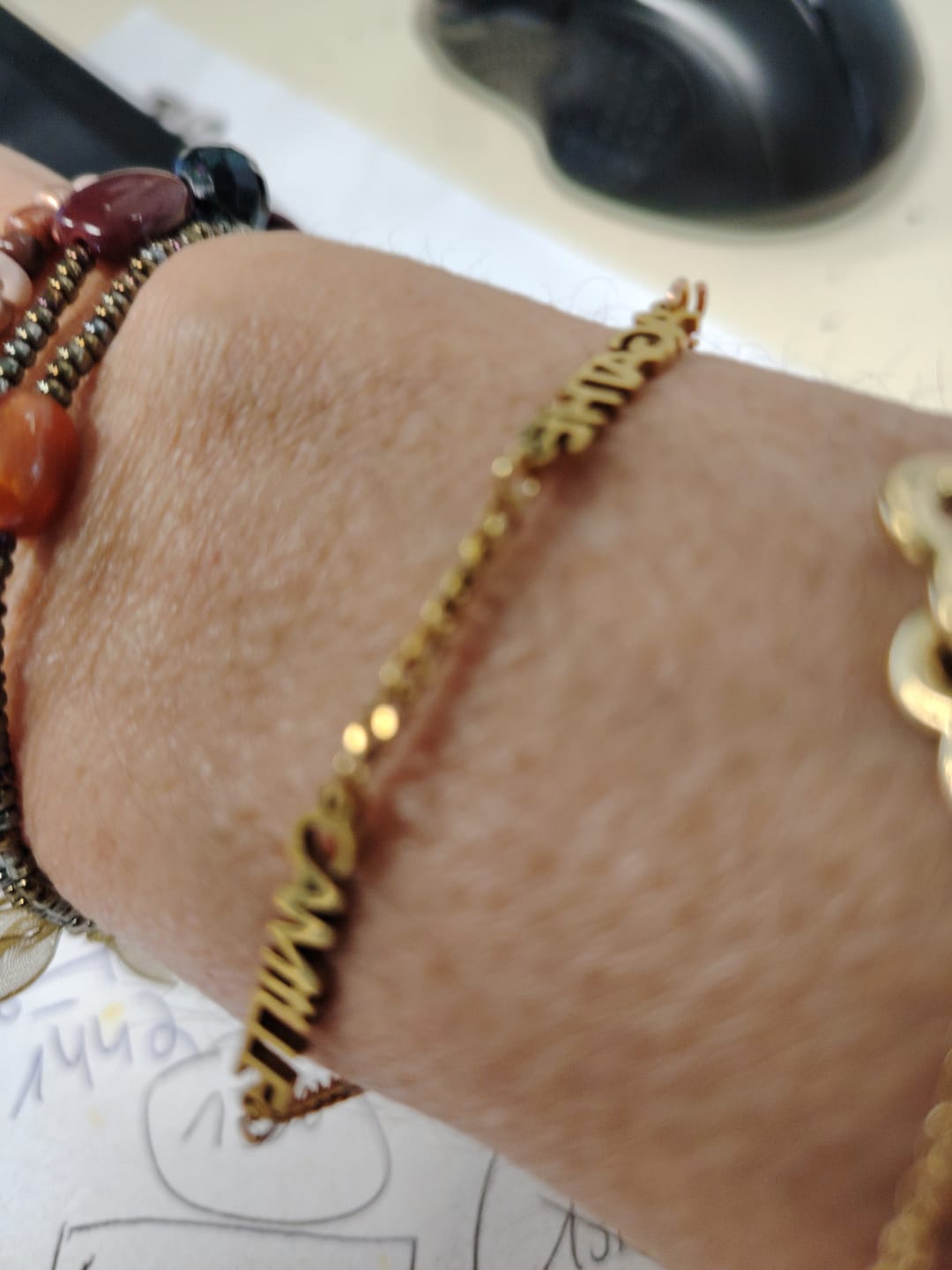 Customer photo review of Bracelet personnalisé avec nom