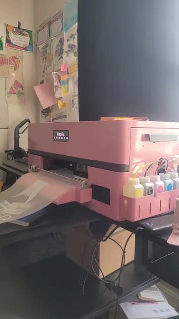 Customer photo review of Haolic 13" Pink A3 XP-1 Pro DTF Printer