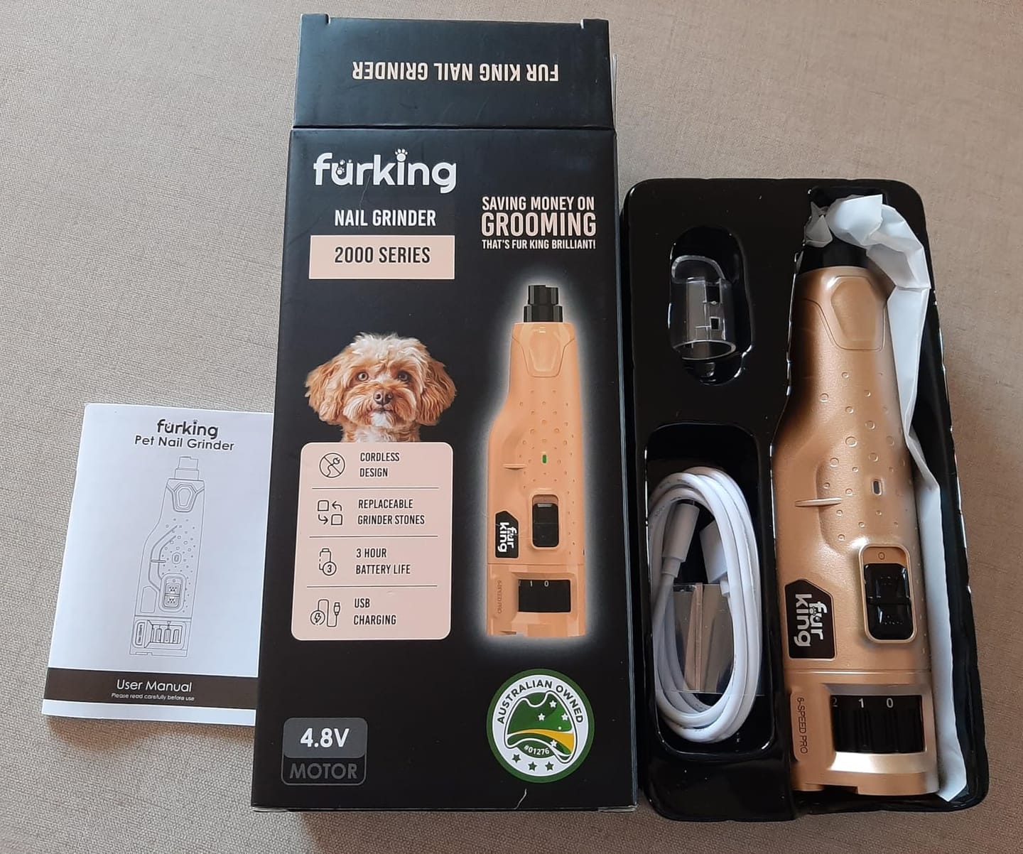 Customer photo review of Best Dog Nail Grinder | Fur King Grinder 2000