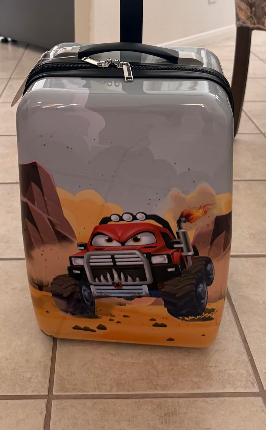 Customer photo review of Monster Truck Detachable Scooter Luggage