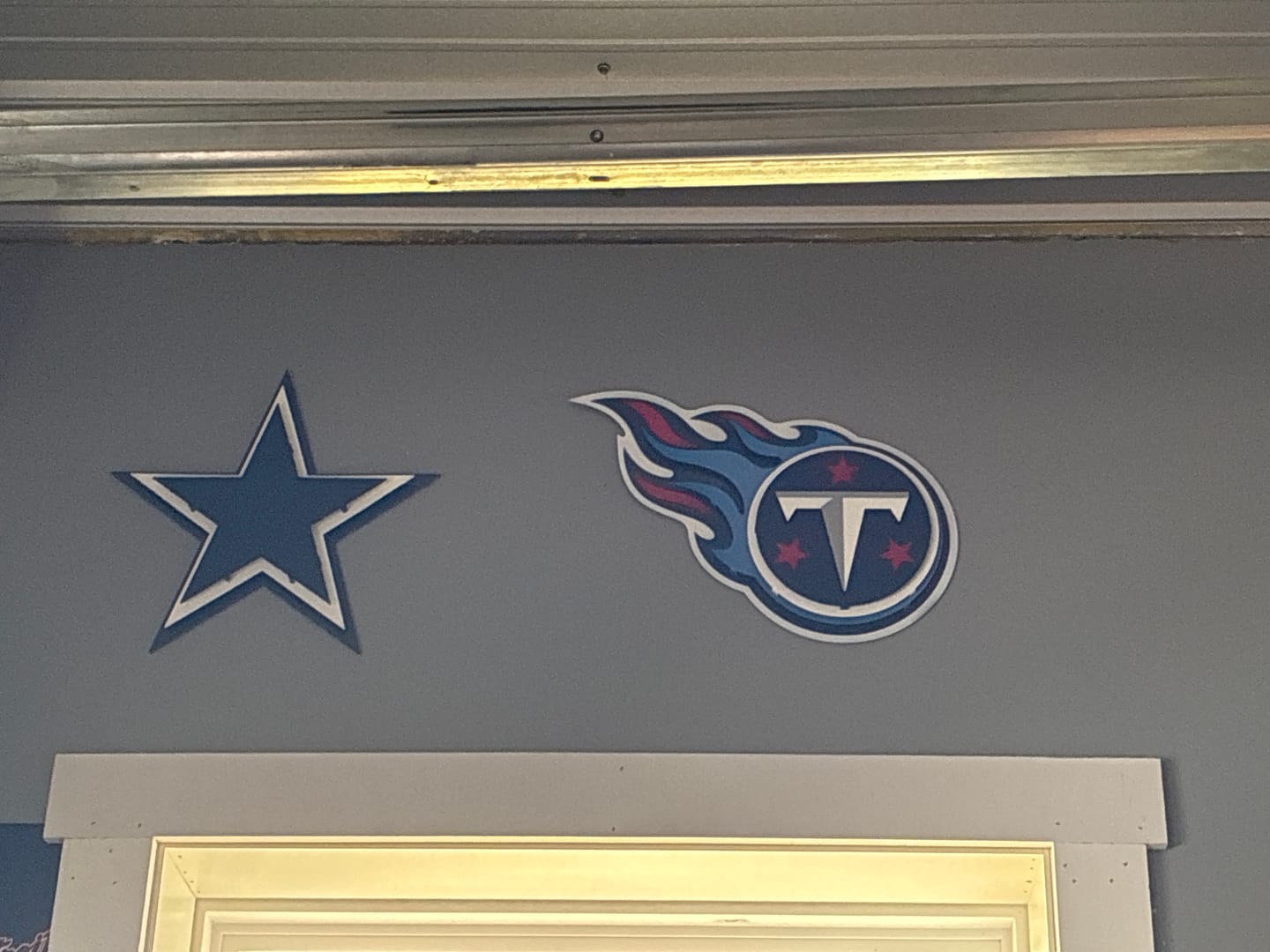 Customer photo review of Tennessee Titans 3D Vintage Metal Wall Art