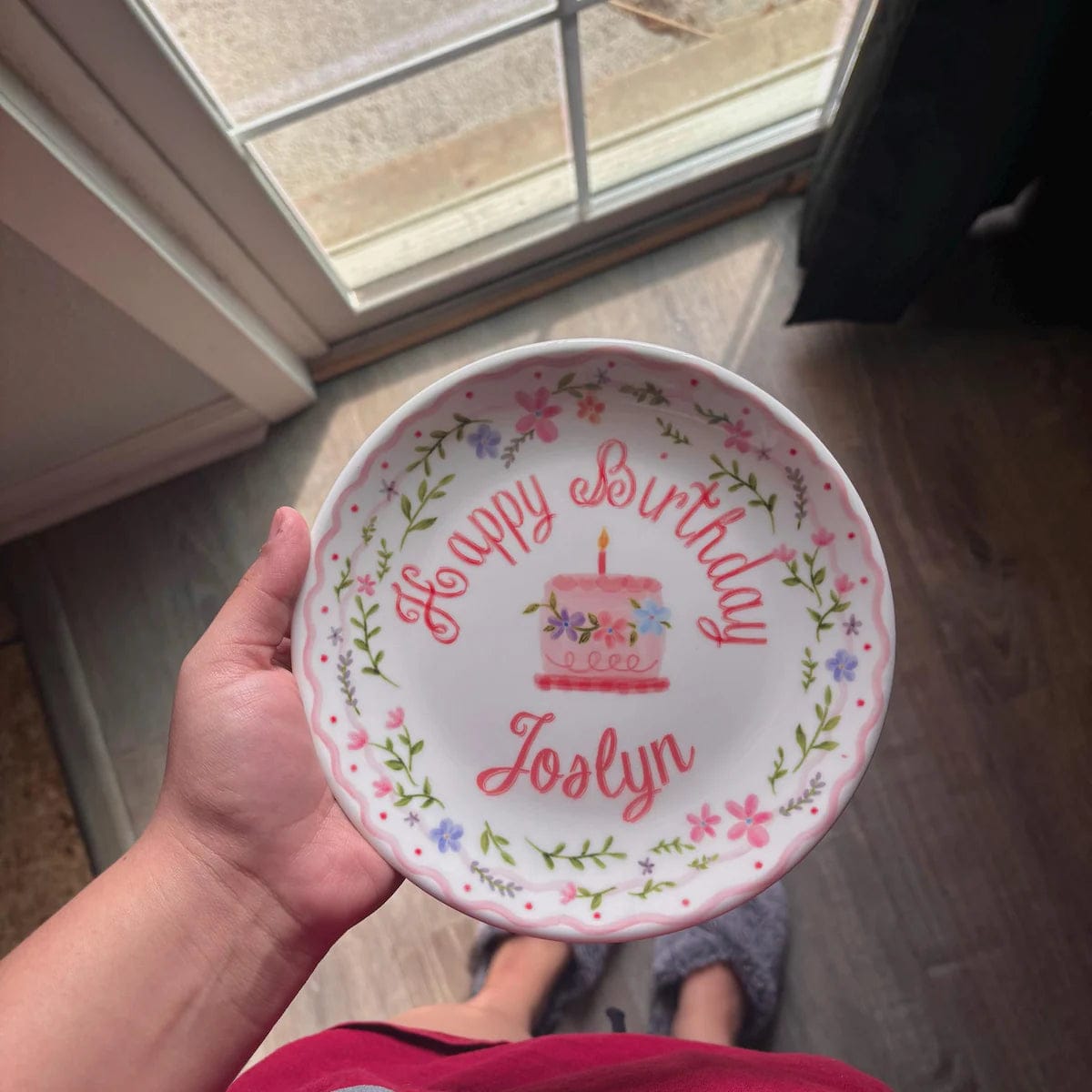 Customer photo review of Personalized Birthday Plate Gift P123CPI0