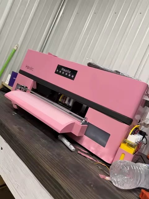 Customer photo review of Haolic 13" Pink A3 XP-1 Pro DTF Printer