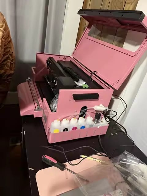 Customer photo review of Haolic 13" Pink A3 XP-1 Pro DTF Printer